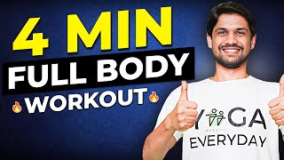 Daily 4-Minutes Workout to Stay FIT | TABATA | Saurabh Bothra