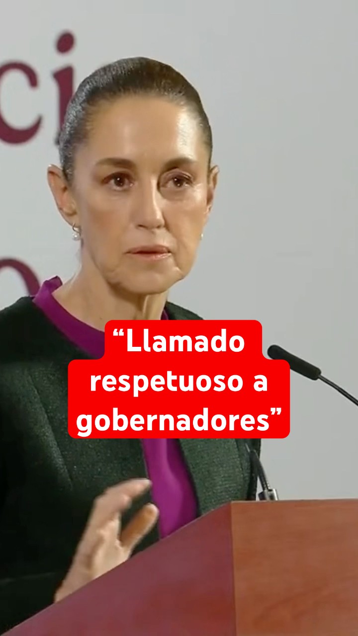 Sheinbaum pide coordinación en seguridad entre gobiernos estatales #shorts