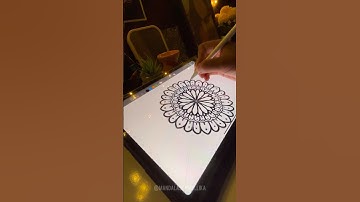 Digital Mandala Art || Amaziograph || Ibispaint x mandala | ipadair5 #digitaldrawing #digitalmandala