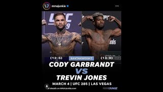 Cody Garbrandt vs Trevin Jones (UFC-285)Highlights + Breakdown + Prediction