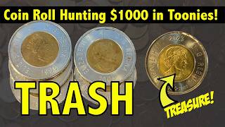 The FAKES are PILING UP!  (But so are the GREAT finds!) Coin Roll Hunting Canadian Toonies!