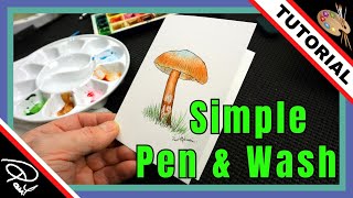 Autumn Fungi: Watercolor Magic With Pen & Wash