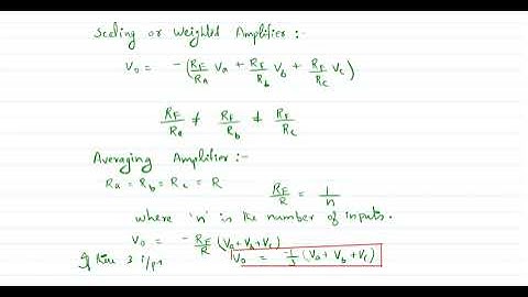 Summing, Scaling & Averaging Amplifier
