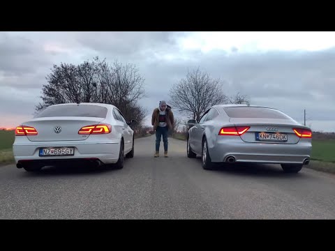 Audi A7 3.0TDI (chip) vs VW CC 3.6FSI Drag race 2022