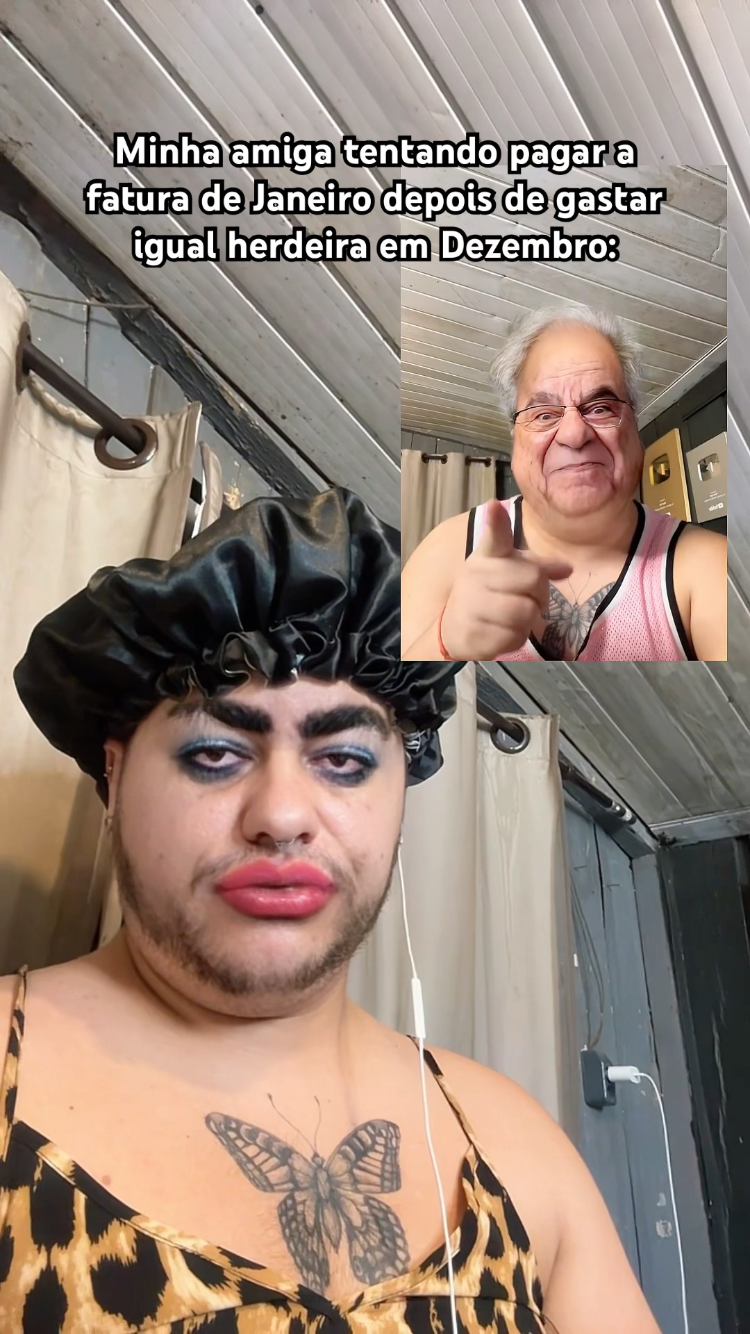 MINHA AMIGA TENTANDO PAGAR A FATURA DE JANEIRO DEPOIS DE GASTAR IGUAL HERDEIRA EM DEZEMBRO