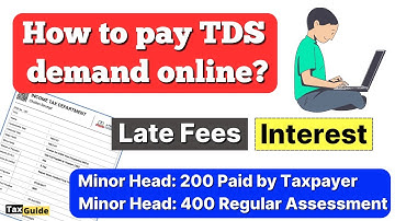 How to pay Late Fees of TDS return | How to pay TDS demand online | TDS Interest challan payment