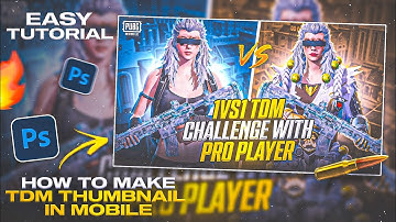 How To Make Pubg/Bgmi TDM Thumbnail In Mobile | Pubg/Bgmi 1vs1 Thumbnail Tutorial 2024| Farhan Black