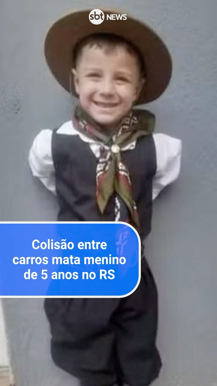 Colisão entre carros mata menino de 5 anos no RS
