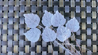 Useful leaves for decorative flowers #microcrochet  #knitstagram #miniature #DMC
