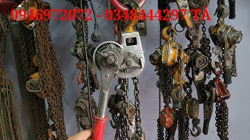 ( ĐÃ BÁn) Pa lăng xích lắc tay nhôm 750kg nhật bãi xích dài 1 mét