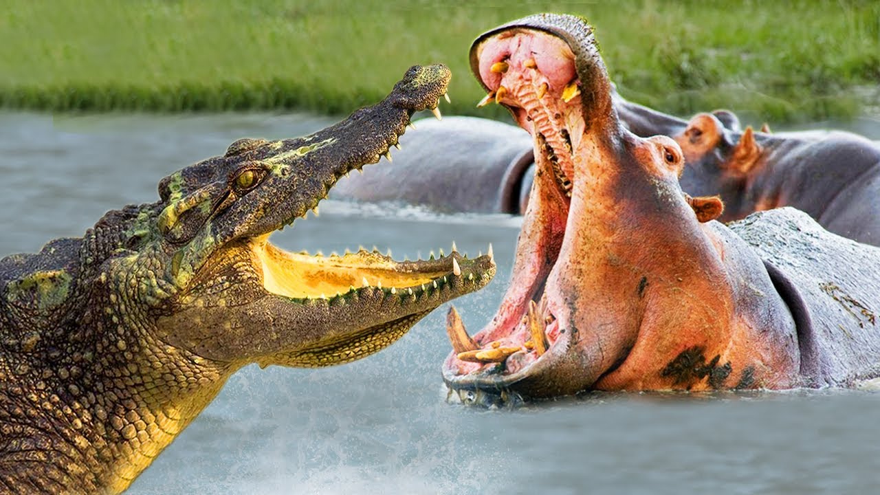 Crocodile vs Hippo and The Unexpected Ending | Poor Crocodile► More see : #...