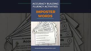 Accuracy Building Fluency Activities | Imposter Words