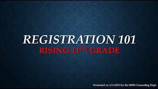 22-23 Registration 101: Rising 11th