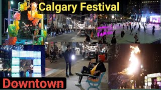 Calgary Festival At Downtown Huge Crowd Chinook Blast