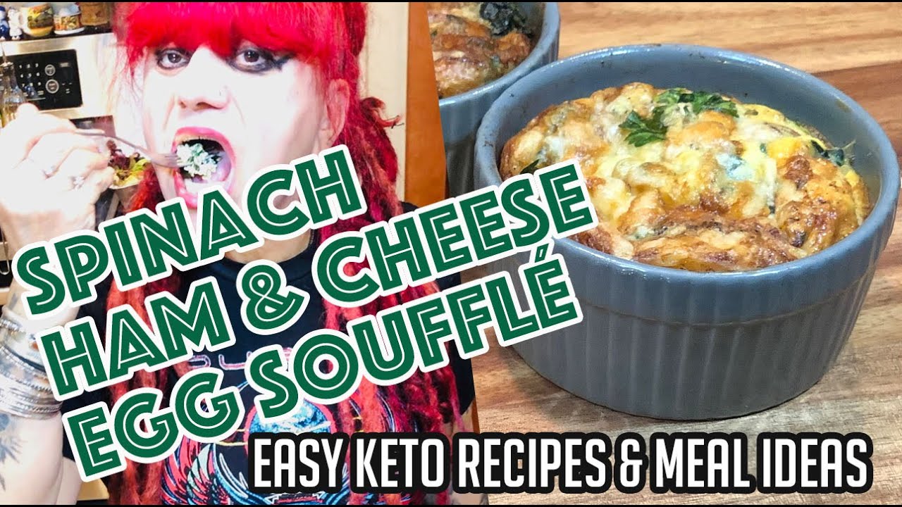Spinach Ham Cheese Souffle Keto Low Carb Egg Omelette Recipe Youtube 