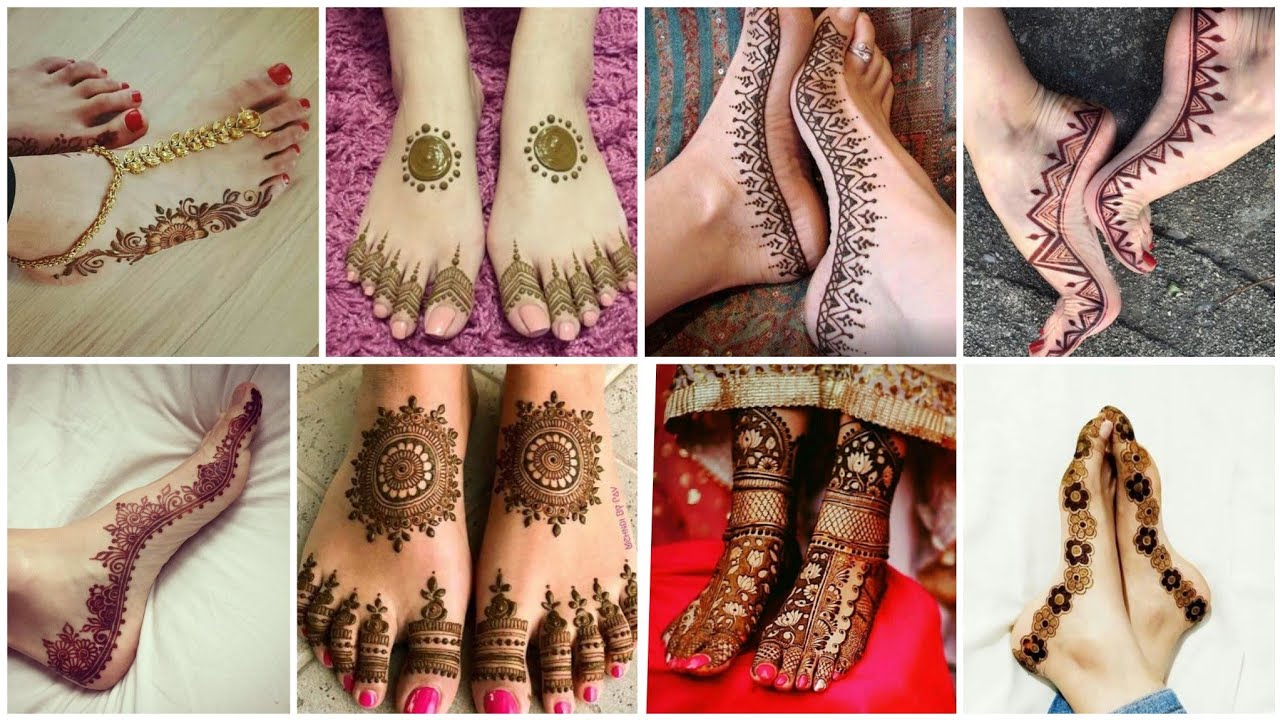 Latest top 40 feet Mehndi Design/Easy feet Mehndi Design/Bridal Mehndi Designs