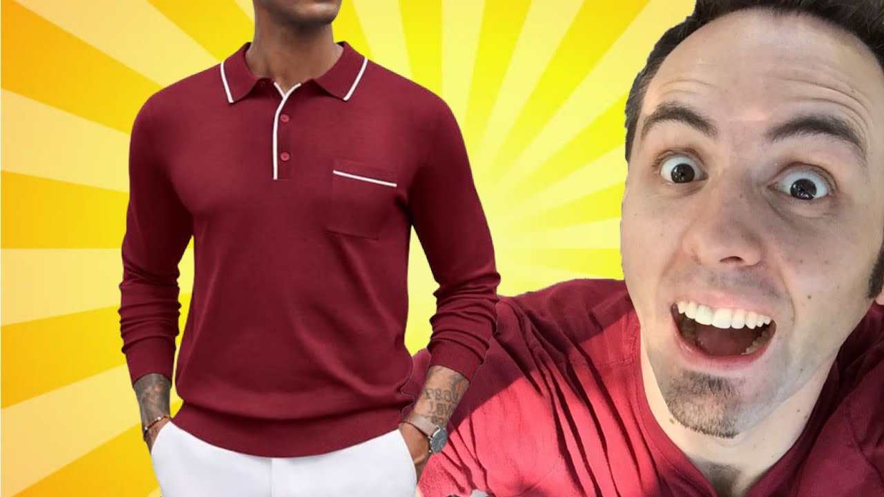 ★★EiDER★★ ESSENTIAL Essential Carbiko Long Sleeve Polo S 8210LS - Adult Cool & Dry Long-Sleeve Mesh Piqué Polo