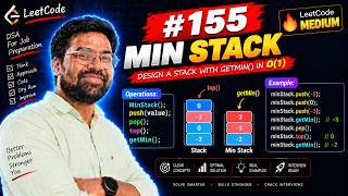 155. Min Stack | LeetCode | O(1) Time Complexity | Java Solution | DSA Interview