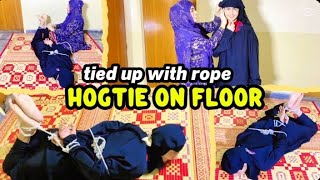 Escape Challenge Hogtie On Floor With Rope Challenge