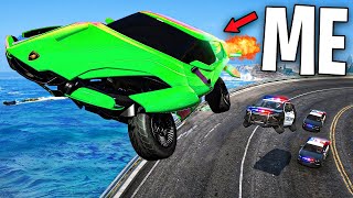 Running from Cops using FLYING SUPERCAR on GTA 5 RP