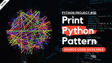 How to Print Patterns in Python using turtle module | Python Project 1d - with source code explained