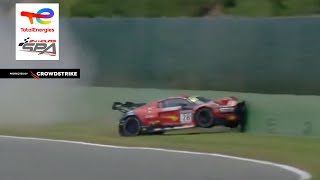 Big spin leads to HARD hit into the wall | TotalEnergies 24 Hours Of Spa 2022