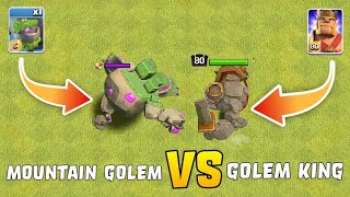 Mountain Golem VS Heroes | Clash of Clans