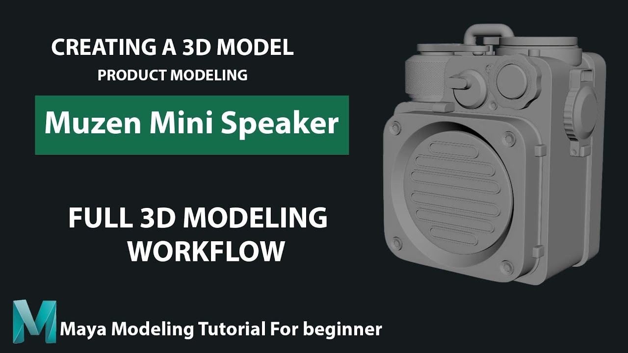 Hard Surface Tutorial in Maya Modeling Muzen Speaker in Maya - YouTube