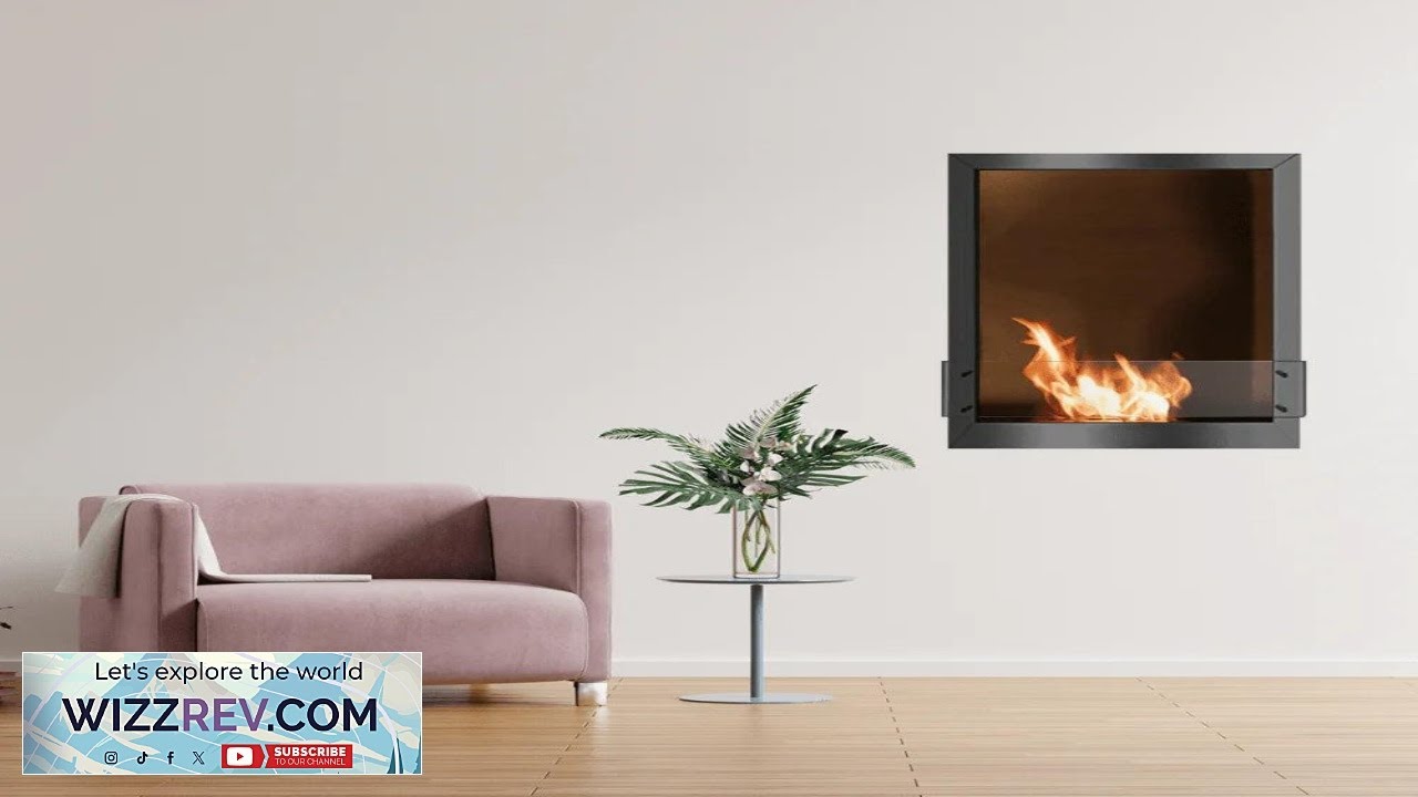 Bio Flame 24'' Firebox DS Built In See Through Ethanol Fireplace Black