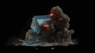 Houdini Simulation - Tiny House Destruction 4K