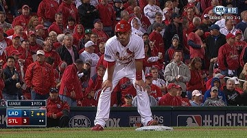 Carpenter held up at third on hit