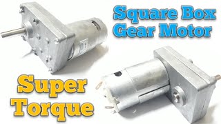 Square Box Gear Motor, 12-24v High Torque Gear Motor 80kg.cm