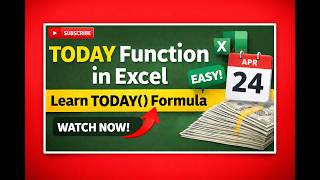 Excel TODAY Function 🔥 | Auto Date Update Trick (TODAY() Formula Explained Hindi) | Deepak Jhanswa |
