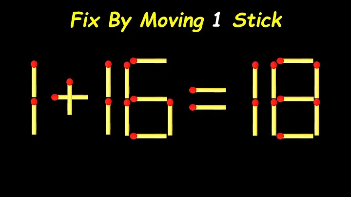 IQ Test: Move One Matchstick to Make the Equation Correct!