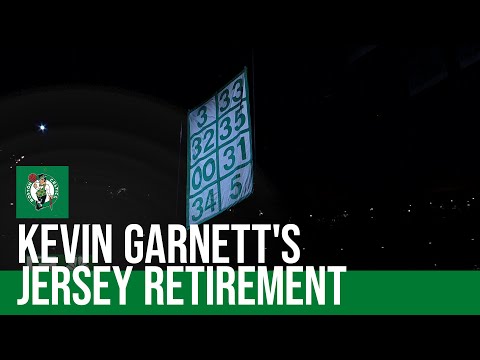 Kevin Garnett's jersey retirement ceremony | Number 5 raised into the rafters at TD Garden