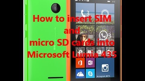 How to insert SIM and micro SD cards into Microsoft Lumia 435