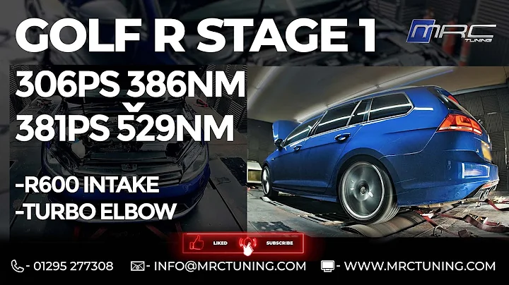 VW GOLF R MK7  - STAGE 1 MRC ECU AND TCU REMAPPING - DYNO TUNING = 381PS 529NM