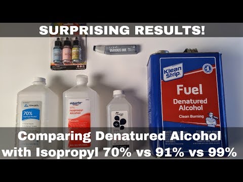 Alcohol Inks - Comparing Denatured Alcohol with Isopropyl 70% vs 91% vs 99% - Surprising Results