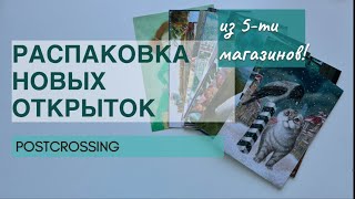 Анпакинг заказов из 5-ти магазинов открыток