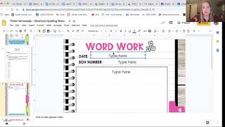 (Tuesday) Spelling Menu Tutorial