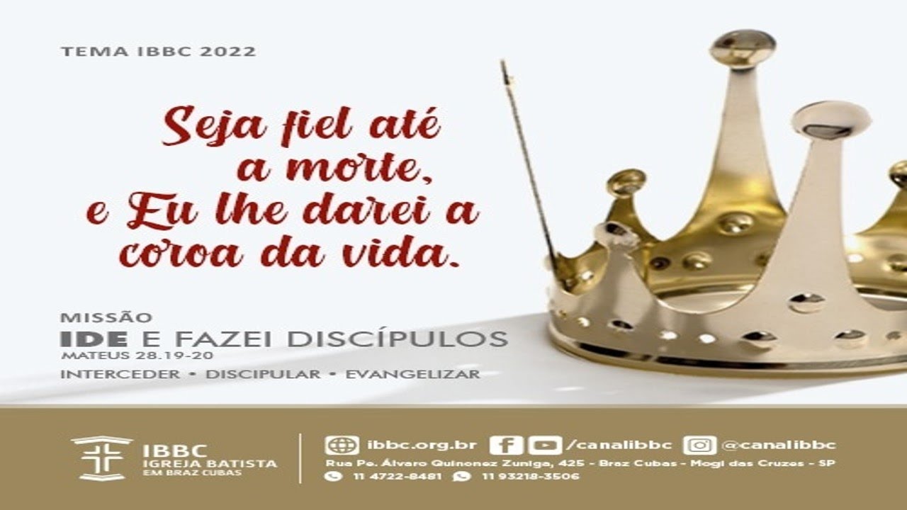 Igreja Batista em Braz Cubas Domingo 02/01 1830h Un2 YouTube