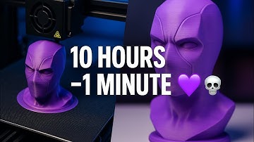 I 3D Printed Deadpool 💀💜 10 Hours of Printing in 10 Minutes (Satisfying Timelapse Build)