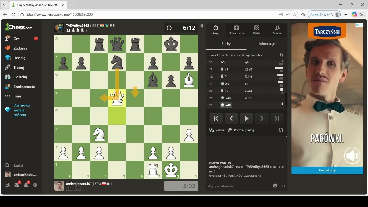 Droga do 1600 elo, chess.com #38