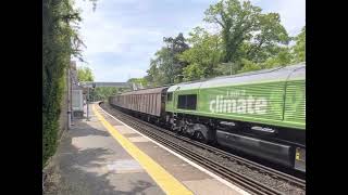 Luke And Jake Go To See The Green Engine 66004 Climate Hero Eynsford Station.