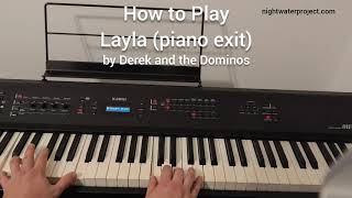 Video thumbnail of "How to play Layla (piano exit) by Derek and the Dominos"