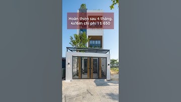Nhà 3 tầng kích thước 4x16m hoàn thiện 1 tỉ 650 trong 4 tháng #shorts  #xaynha #nhadep #nhagiare