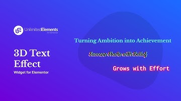 3d Text Effect Widget for Elementor