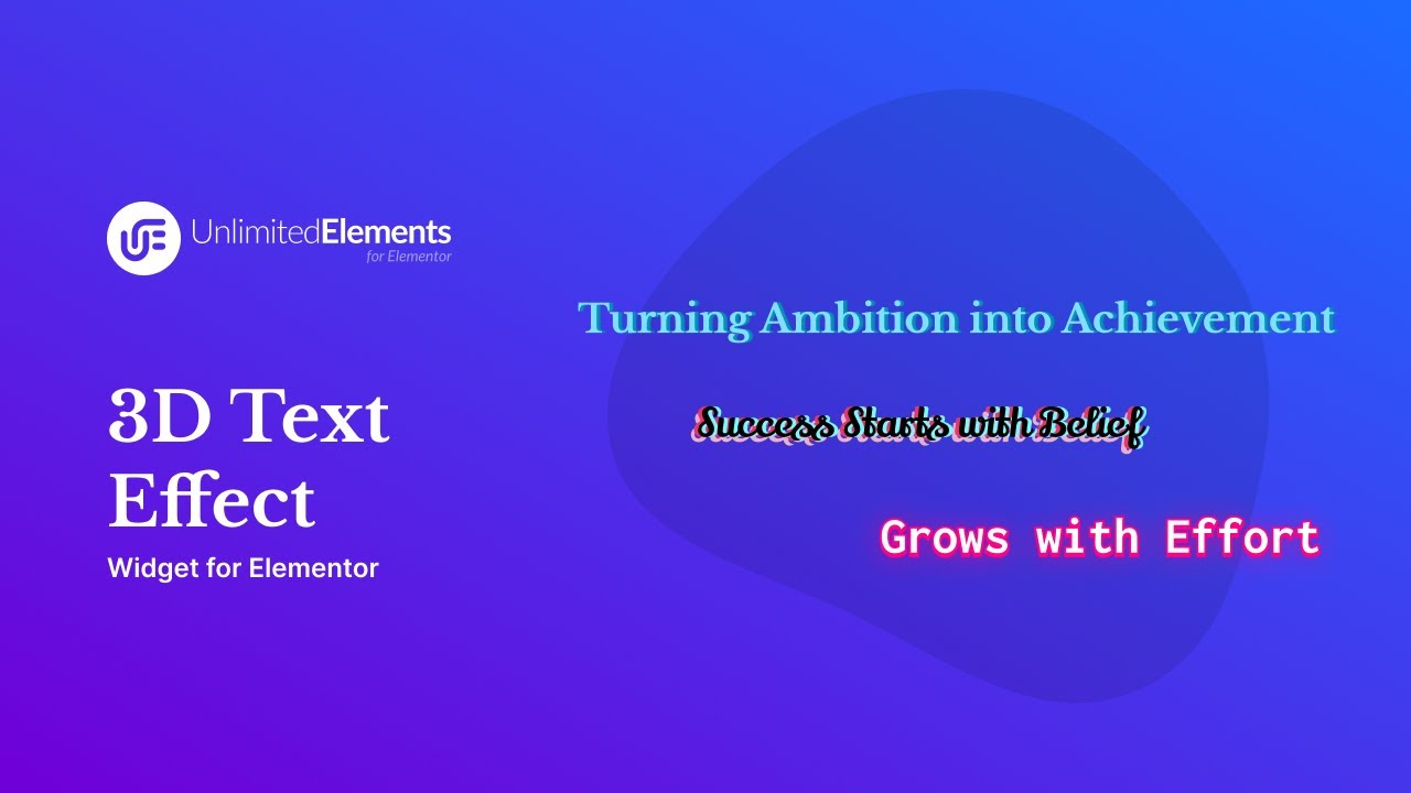3d Text Effect Widget for Elementor - YouTube