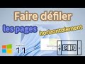Faire défiler les pages horizontalement - Windows 11