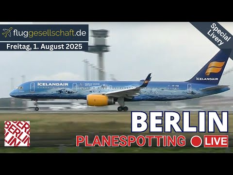 Berlin Airport LIVE | Plane Spotting | Freitag 1. August 2025 #livestream